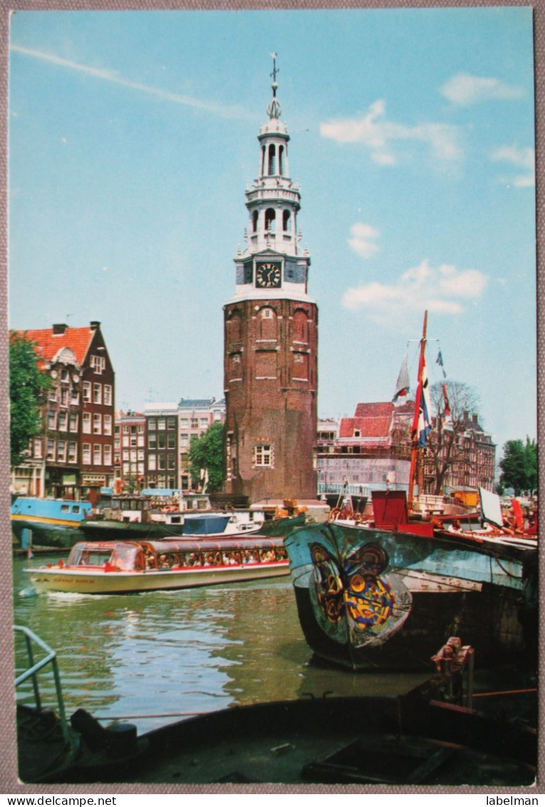 HOLLAND NETHERLANDS AMSTERDAM CANAL MONTELBAAN TOWER KARTE CARD POSTCARD CARTOLINA ANSICHTSKARTE CARTE POSTALE POSTKARTE - Amsterdam