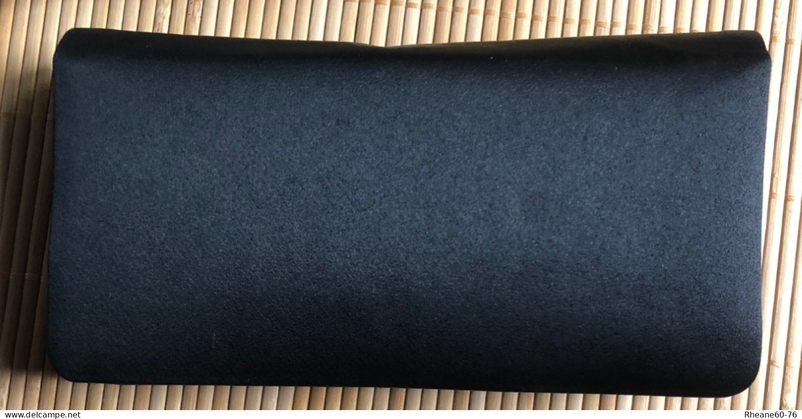 Pochette à Main Tissu Soyeux Ancienne - Motif Sobre - Pression - 1 Compartiment + 1 Petite Glace Dans Poche Interne - Autres & Non Classés