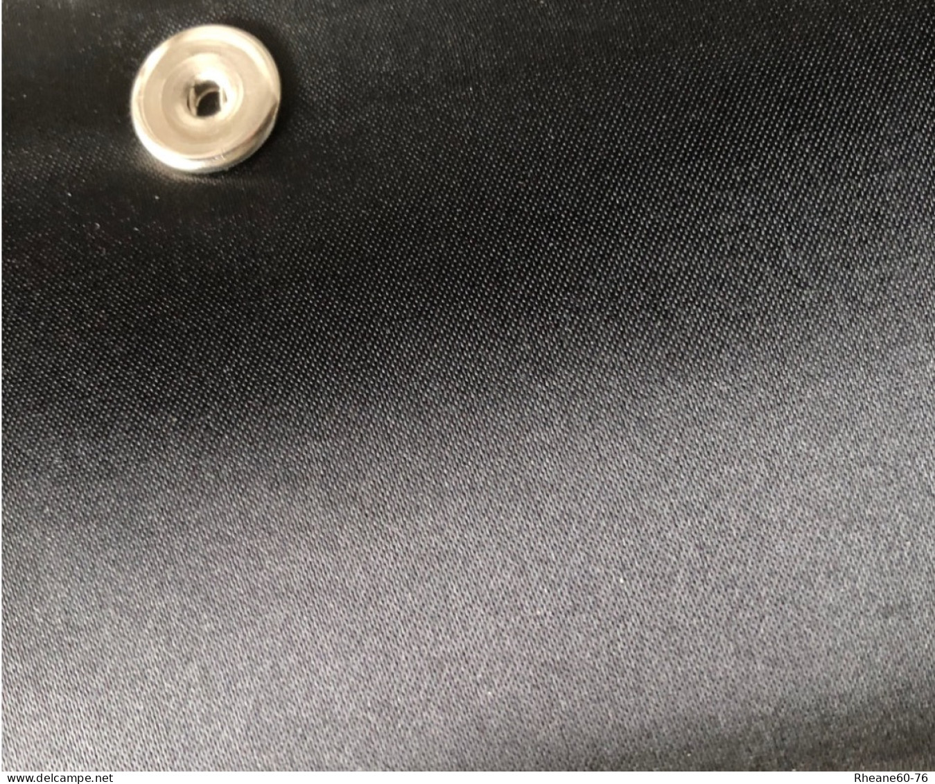 Pochette à Main Tissu Soyeux Ancienne - Motif Sobre - Pression - 1 Compartiment + 1 Petite Glace Dans Poche Interne - Autres & Non Classés