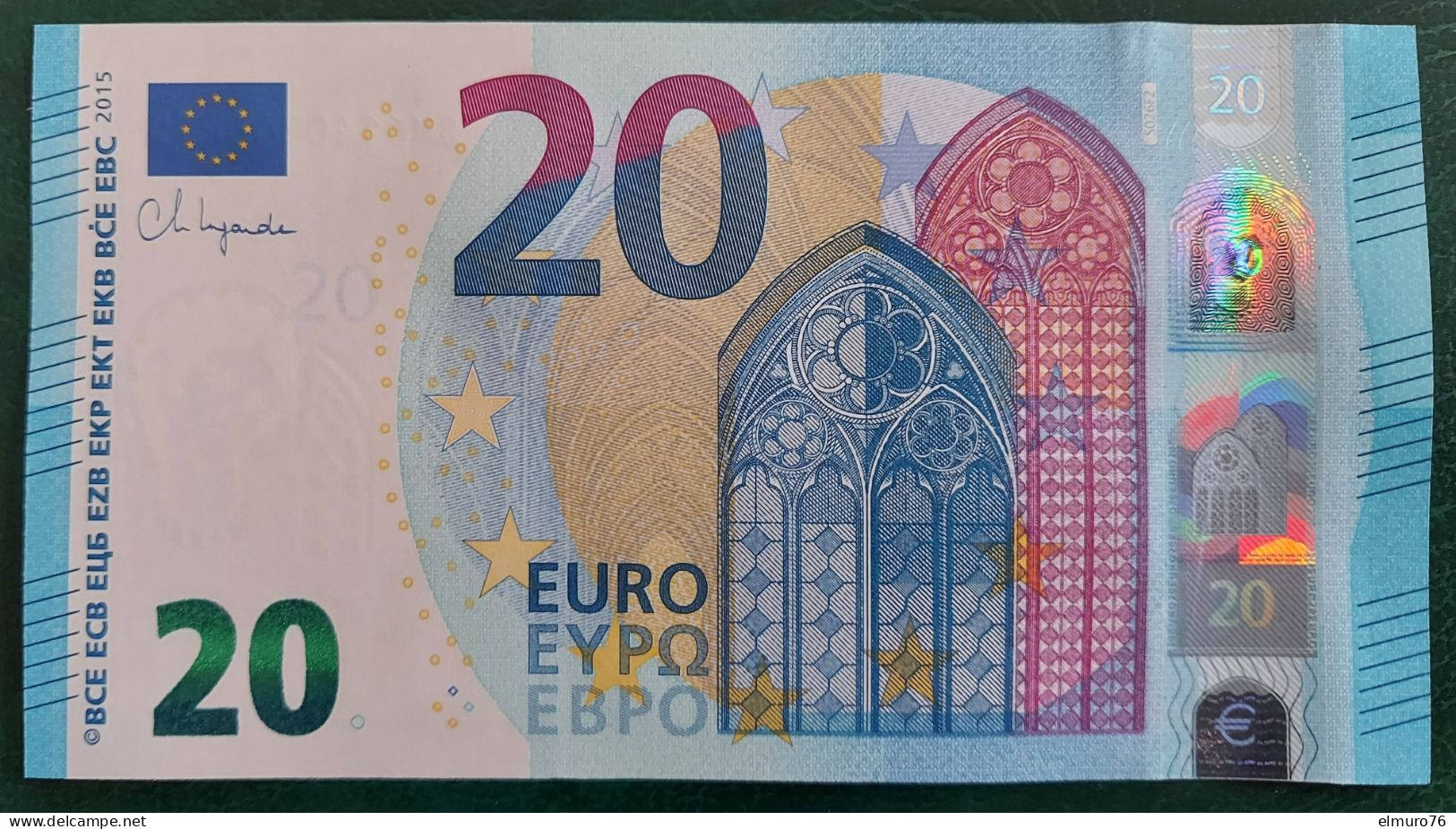 20 EURO S026F2 Serie SW Lagarde Italy Ch 14 Perfect UNC - 20 Euro