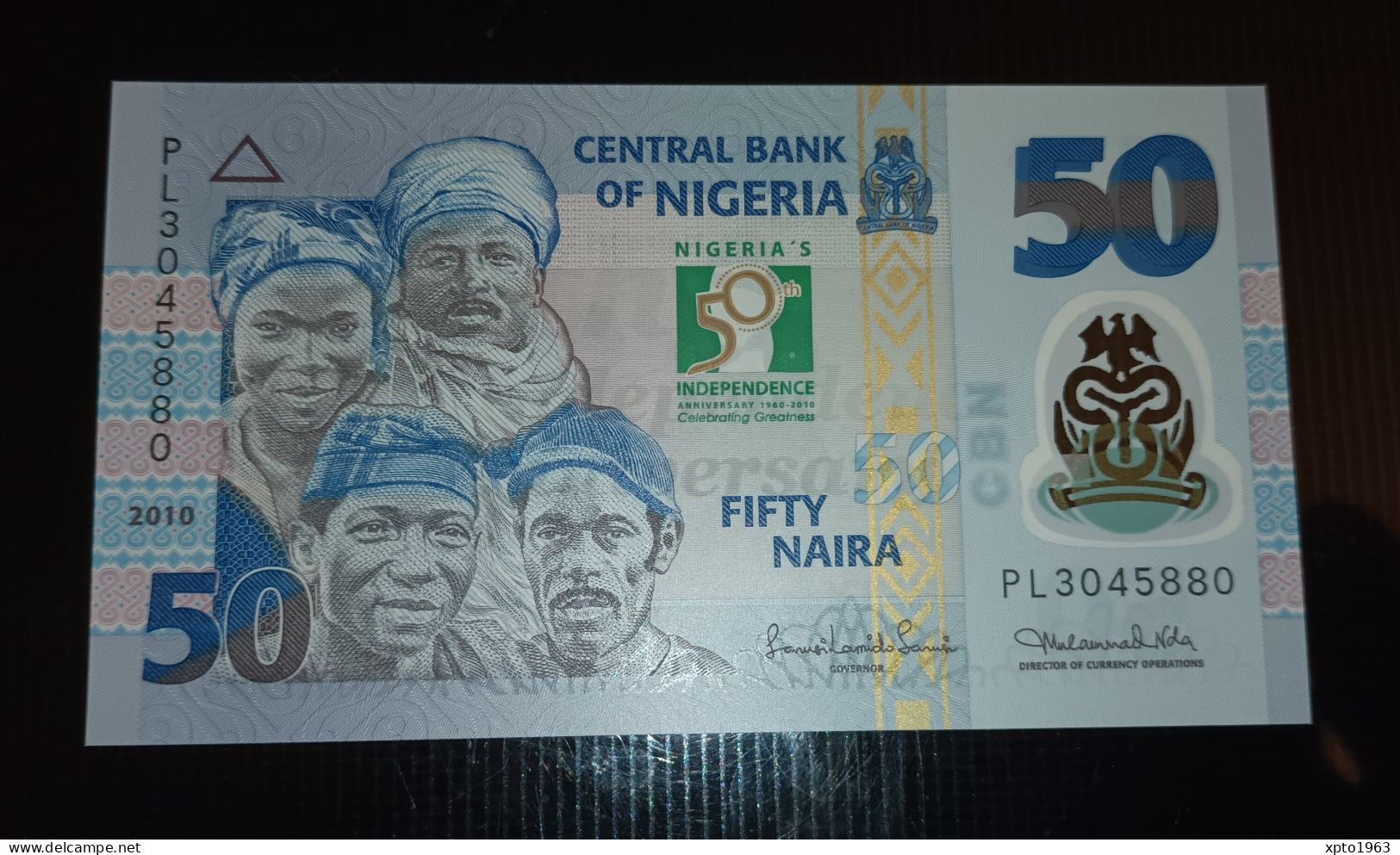 Nigeria 2010 - 50 Naira - Pick 37 UNC COMMEMORATIVE POLYMER - Nigeria