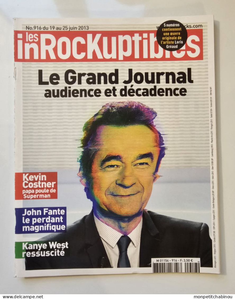 Magazine LES INROCKUPTIBLES N°916 (Du 19 Au 25 Juin 2013) - Politiek