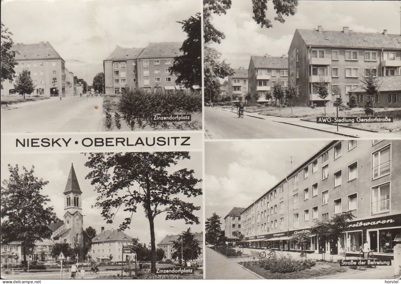D-02906 Niesky - Oberlausitz - Alte Ansichten - Zinzendorfplatz - AWG-Siedlung - Straße Der Befreiung - Kirche - Niesky