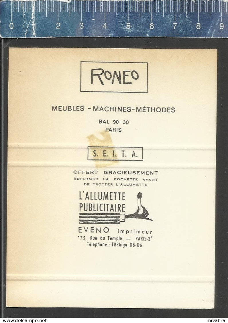 RONEO MEUBLES MACHINES MÉTHODES IL AURA TOUT - PARIS -  OLD MATCHCOVER FRANCE - Boites D'allumettes - Etiquettes