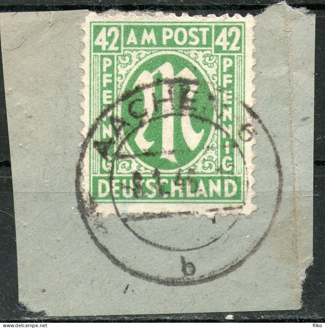 Germany,BIZONE AM-POST Nr 31,cancel Aachen,08.01.1946,used,as Scan - Afgestempeld