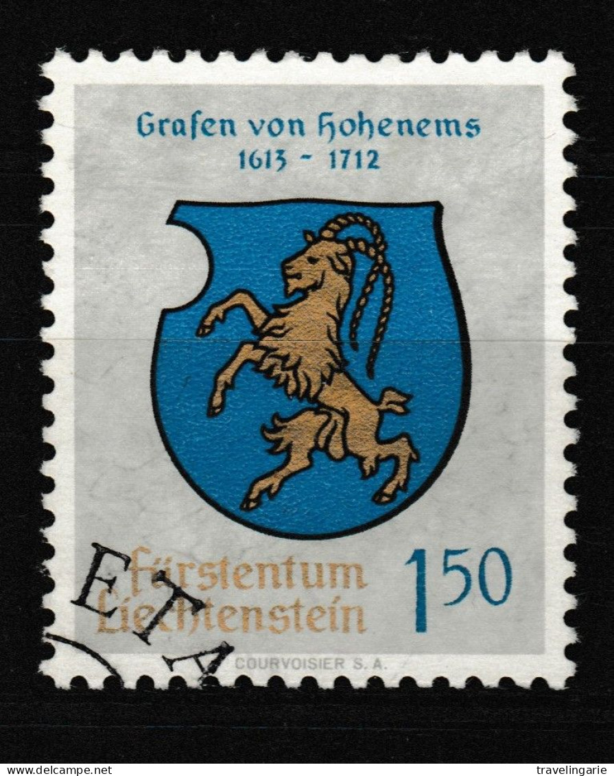 Liechtenstein 1964 Coat Of Arms County Hohenems 1F50  Used - Gebruikt