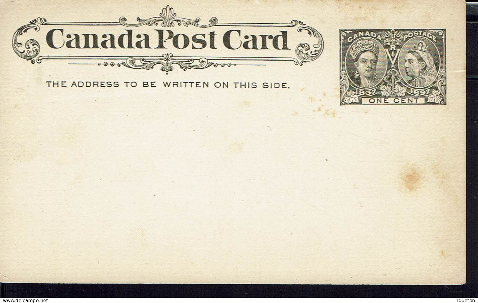 Canada. Carte Entier Postal One Cent Non Circulé. - 1860-1899 Regering Van Victoria