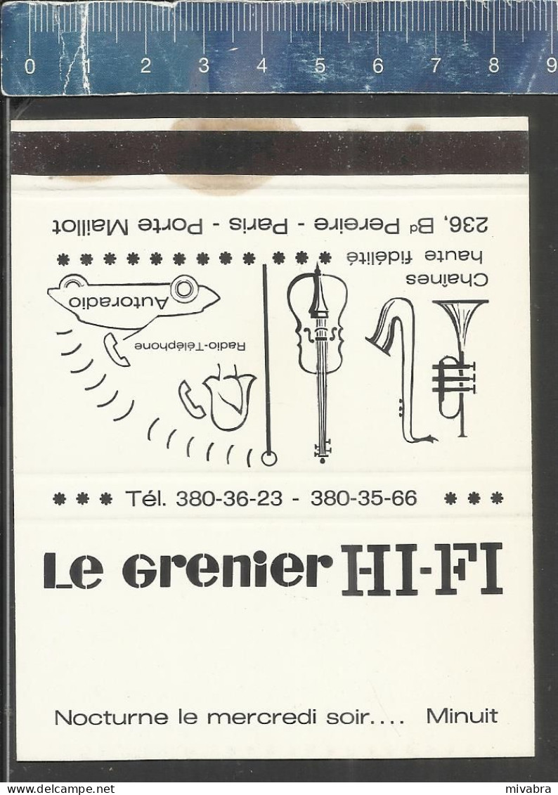 LE GRENIER HI-FI - PARIS  -  OLD MATCHCOVER FRANCE - Boites D'allumettes - Etiquettes
