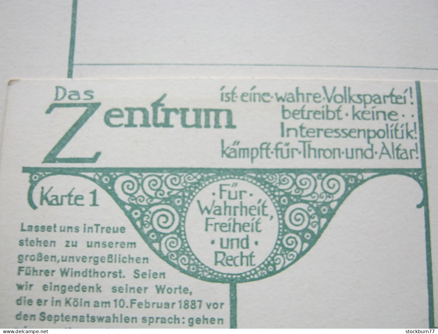 DAD ZENTRUM ,  Volkspartei      5 Schöne Karten  Um 1912 - Political Parties & Elections