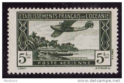 OCEANIE   1944    Aerien  N °14   Neuf  X (avec Trace De Char..) - Airmail