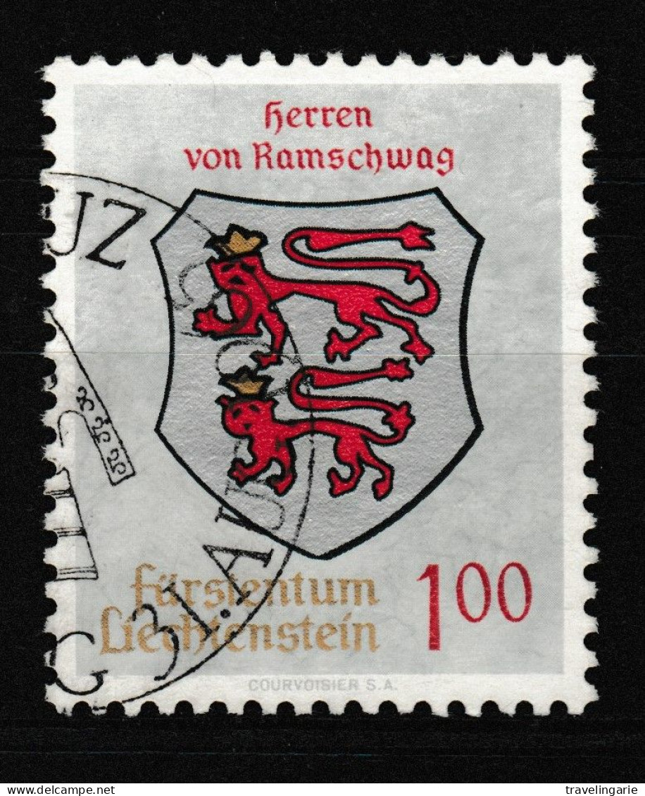 Liechtenstein 1965 Coat Of Arms County Ramschwag 1F  Used - Oblitérés