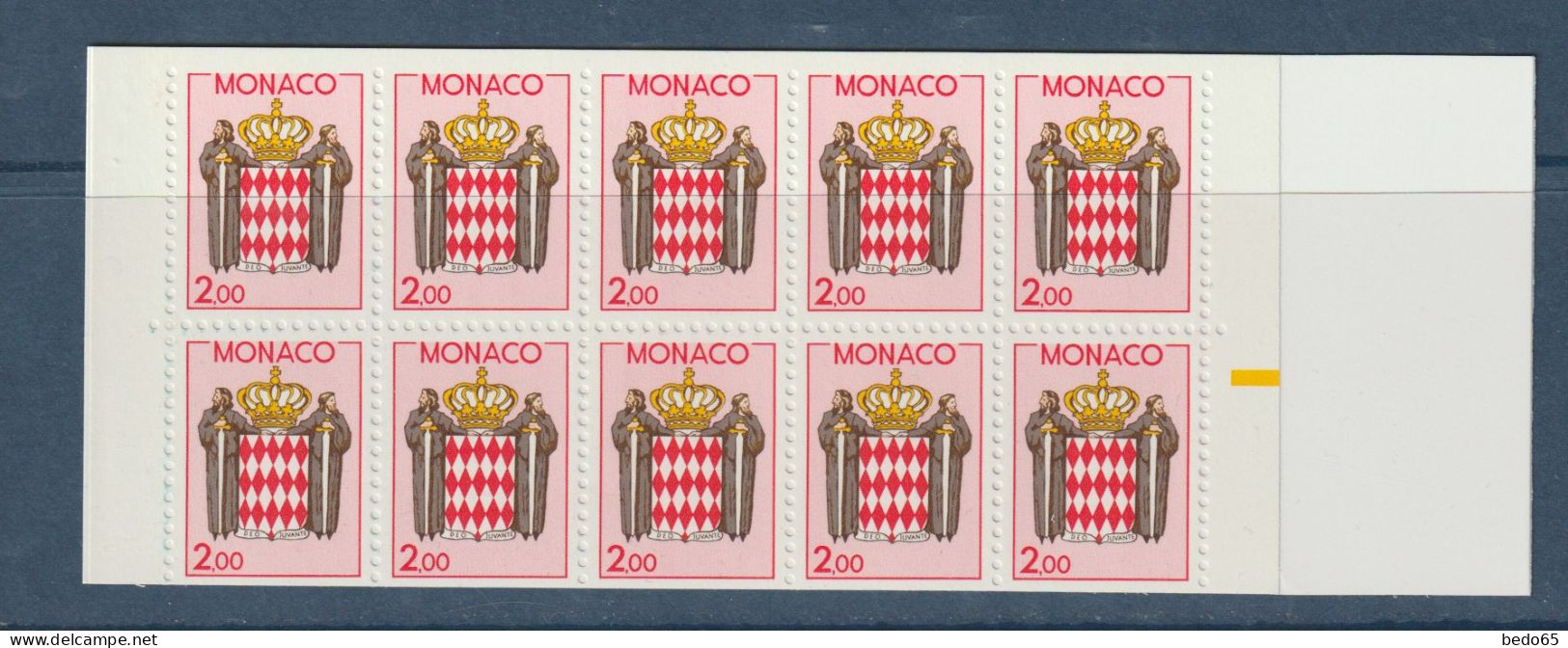 MONACO CARNET  N° 2 ( 1623 ) NEUF** LUXE SANS CHARNIERE / MNH /  CARNET NON PLIER - Postzegelboekjes