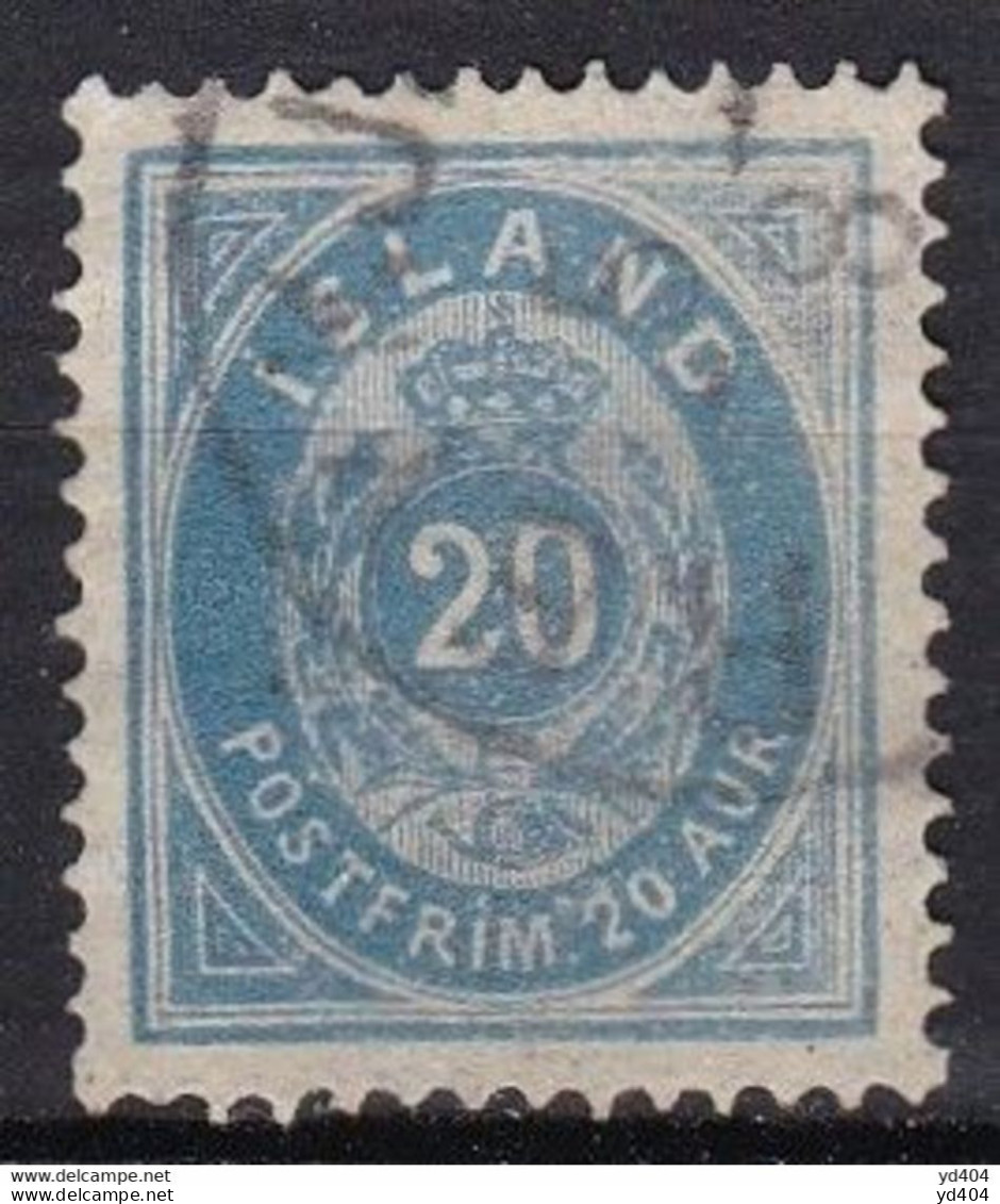 IS002C – ISLANDE – ICELAND – 1882-98 – NUMERAL VALUE IN AUR - PERF. 14x13,5 - SC # 17 USED 50 € - Used Stamps