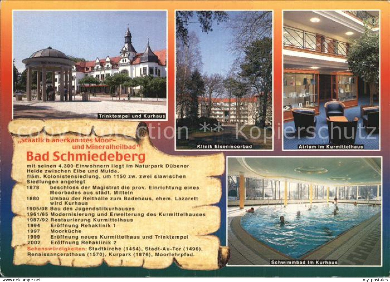 72581997 Bad Schmiedeberg Trinktempel Kurhaus Klinik Eisenmoorbad Atrium Schwimm - Bad Schmiedeberg