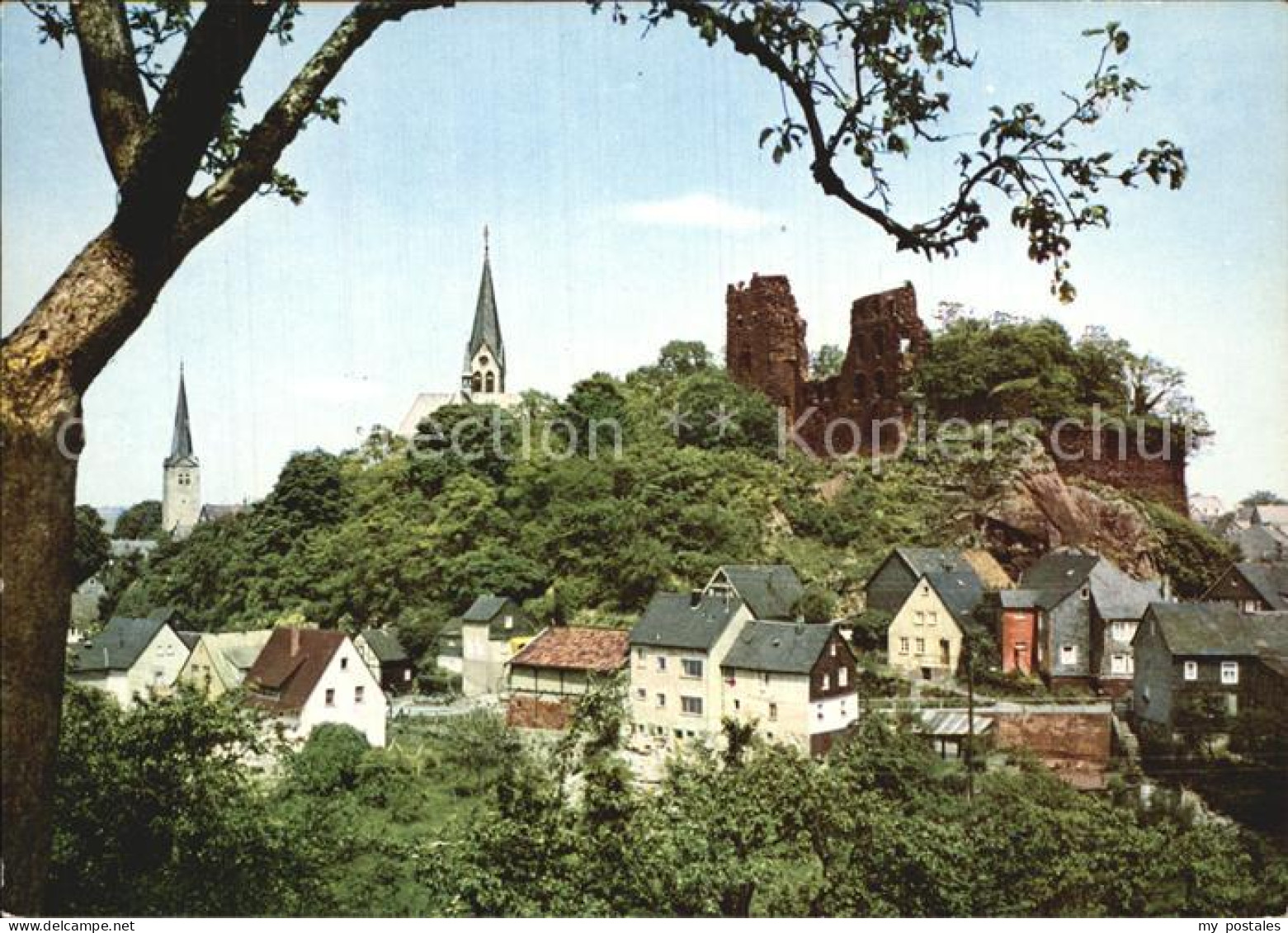 72581948 Kastellaun Hunsrueck Mit Burg Kastellaun - Kastellaun