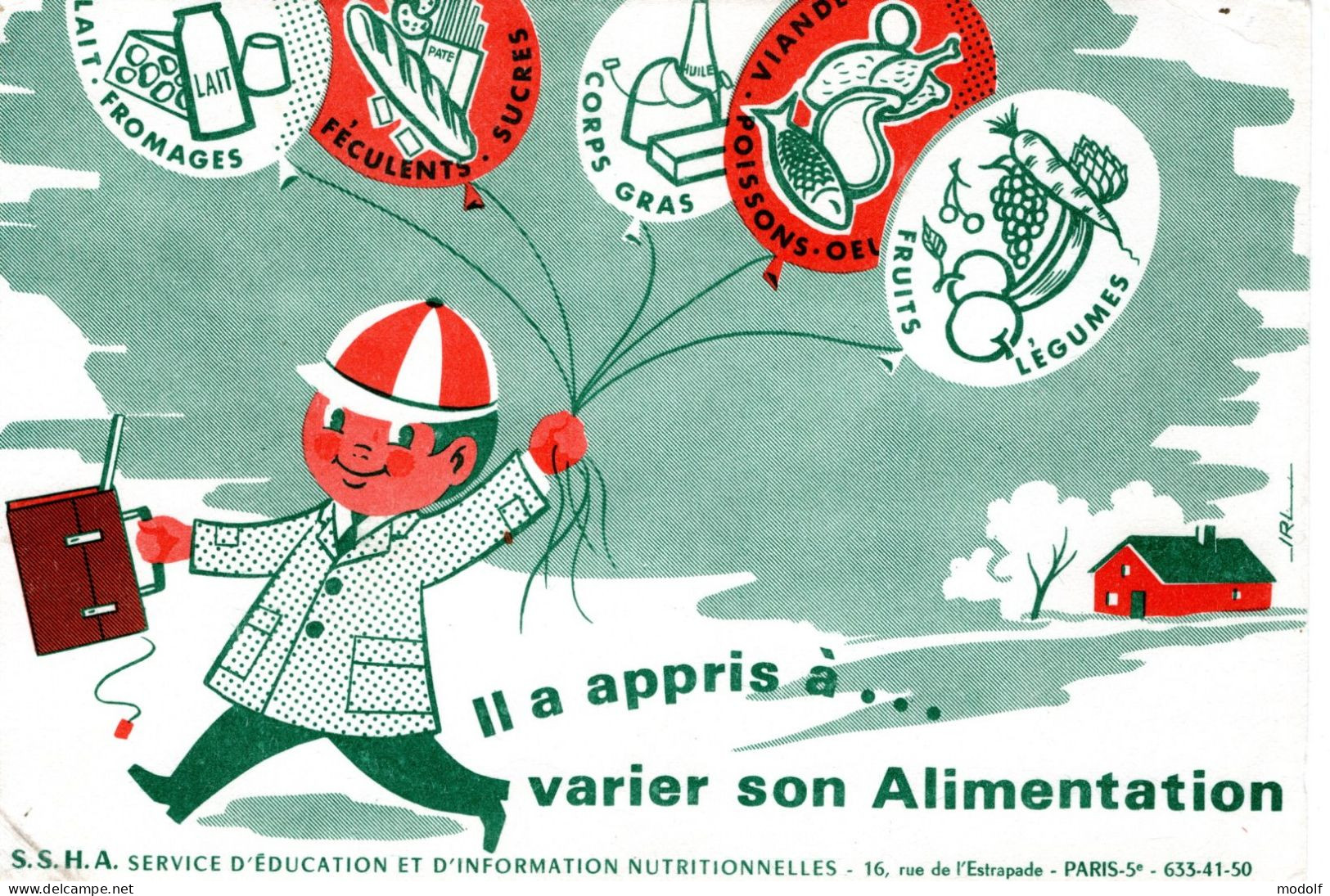 Buvard S.S.H.A. Il A Appris à Varier Son Alimentation - Bambini