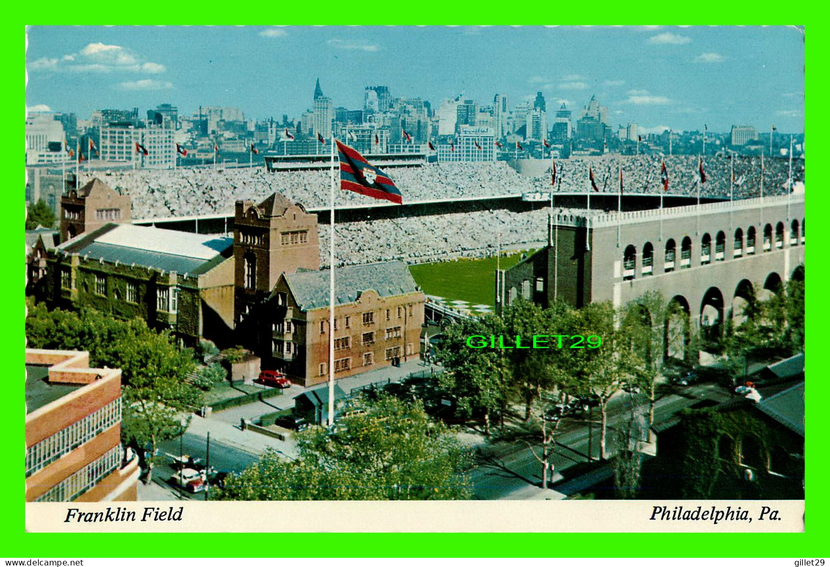 PHILADELPHIA, PA - FRANKLIN FIELD, UNIVERSITY OF PENNSYLVANIA -  ART COLOR CARD DISTRIBUTORS - - Philadelphia