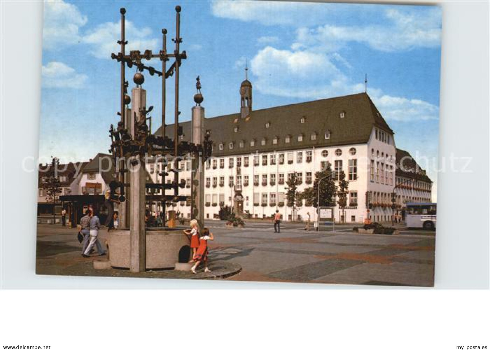 72581102 Ruesselsheim Main Marktplatz Brunnen Rathaus Ruesselsheim - Rüsselsheim