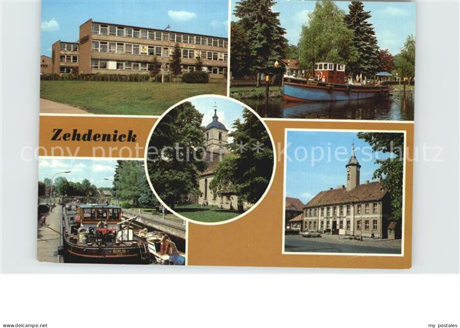 72581097 Zehdenick Karl Marx Oberschule Hafen Schleuse Pfarrkirche Rathaus Zehde - Zehdenick