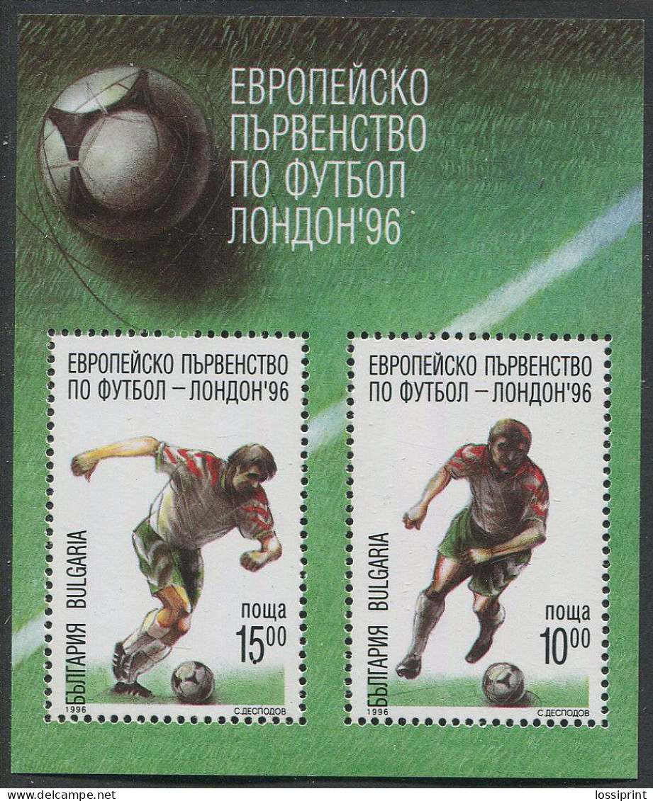 Bulgaria:Unused Block Football European Championships 1996, MNH - Europees Kampioenschap (UEFA)