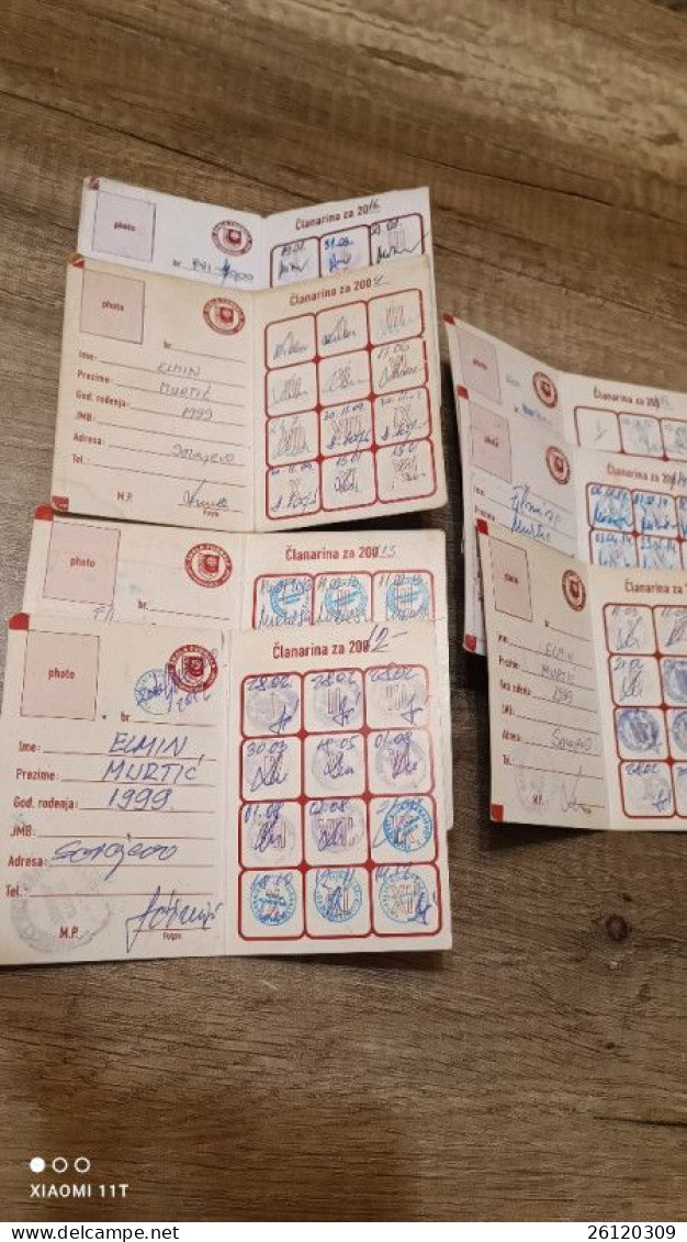 FK SARAJEVO BOSNIA MEMBERS CARDS - Other & Unclassified