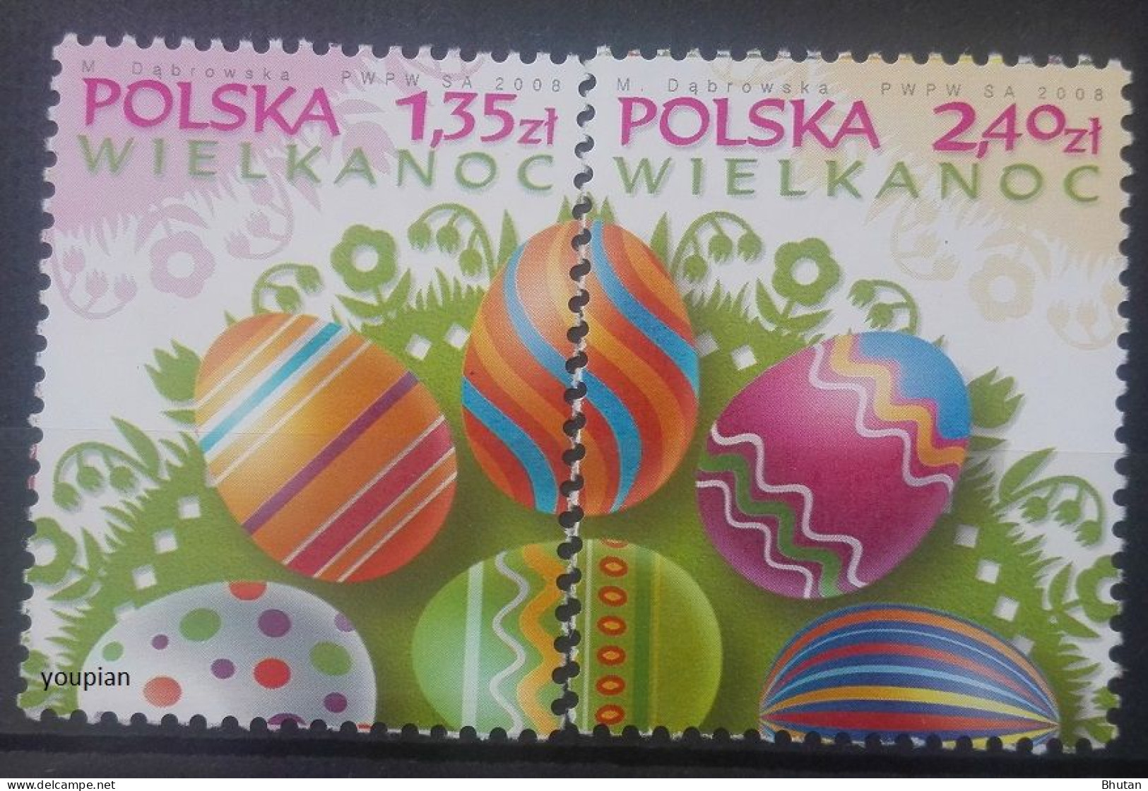 Poland 2008, Easter, MNH Stamps Set - Unused Stamps