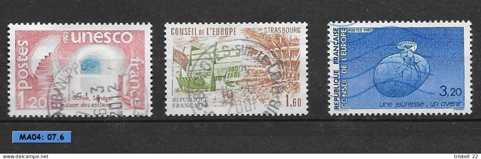 Timbres De Service Oblitérés Année 1980-85  N° 60-66-87            Cote 3,05€ - Afgestempeld