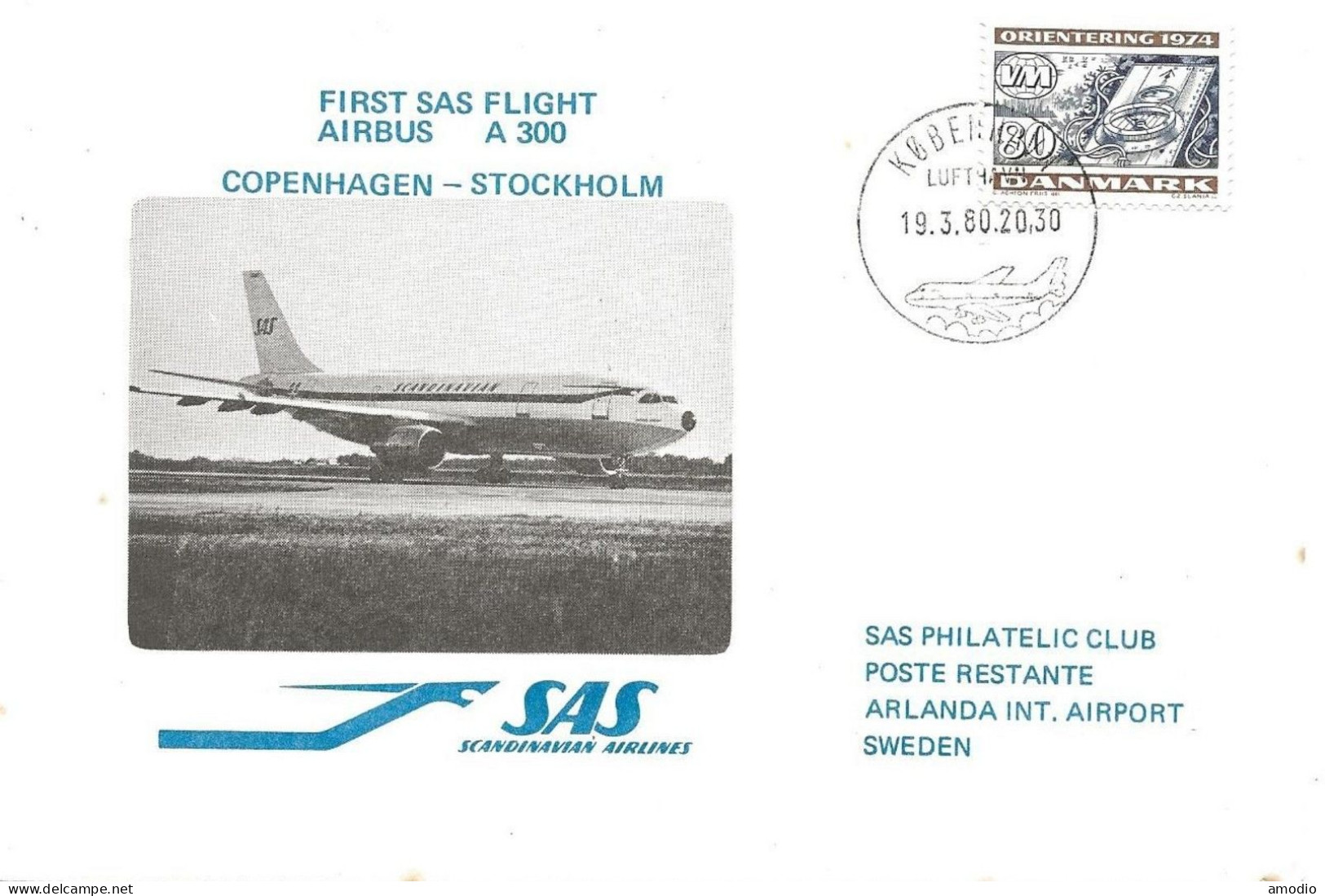 Danemark 5 Env Liaisons Aériennes SAS, British Airways Concorde 1980/82 - Briefe U. Dokumente