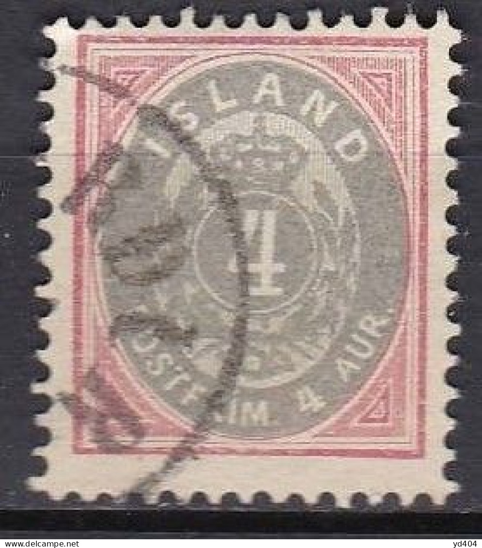 IS003C – ISLANDE – ICELAND – 1899 – NUMERAL VALUE IN AUR - PERF. 12,5 – Y&T # 21 USED 22 € - Used Stamps