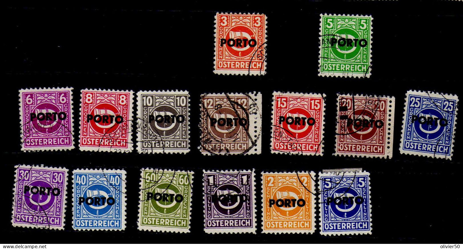 Autriche - (1946) - Serie De Timbres-Taxe - Obliteres - Portomarken