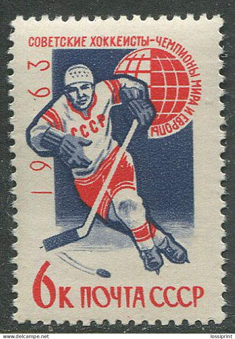 Soviet Union:Russia:USSR:Unused Stamp Ice Hockey European Championships 1963, MNH - Hockey (Ice)