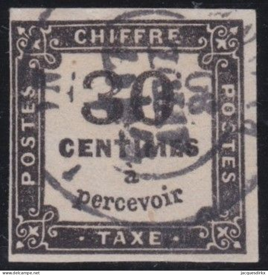 France  .  Y&T   .     Taxe  6  (2 Scans)   .   O      .    Oblitéré - 1859-1959 Afgestempeld