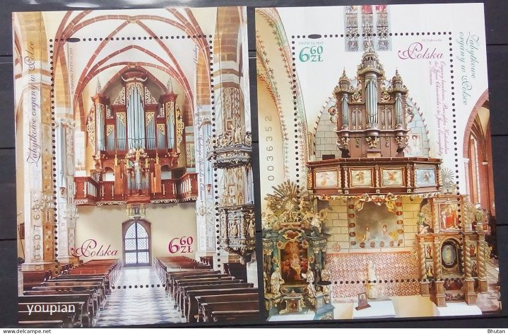 Poland 2019, Historic Organs In Poland, Two MNH S/S - Ongebruikt