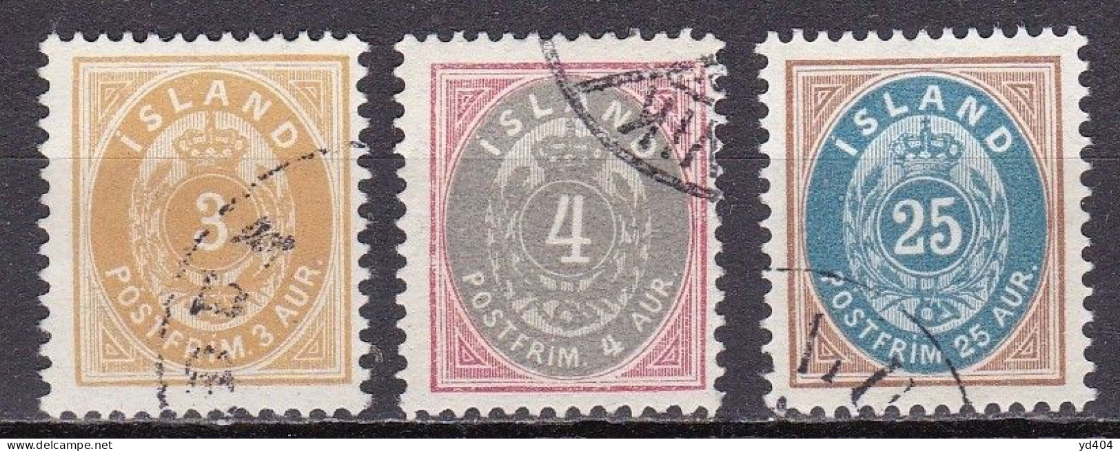 IS003I – ISLANDE – ICELAND – 1900/01 – NUMERAL VALUE - PERF. 12,5 – MI # 20/2 USED 66 € - Usados