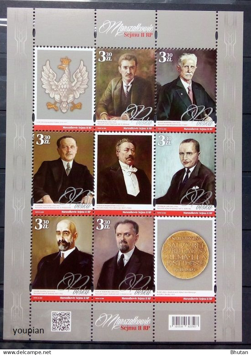 Poland 2020, Marshals Of The Second Polish Parliament, MNH S/S - Nuovi