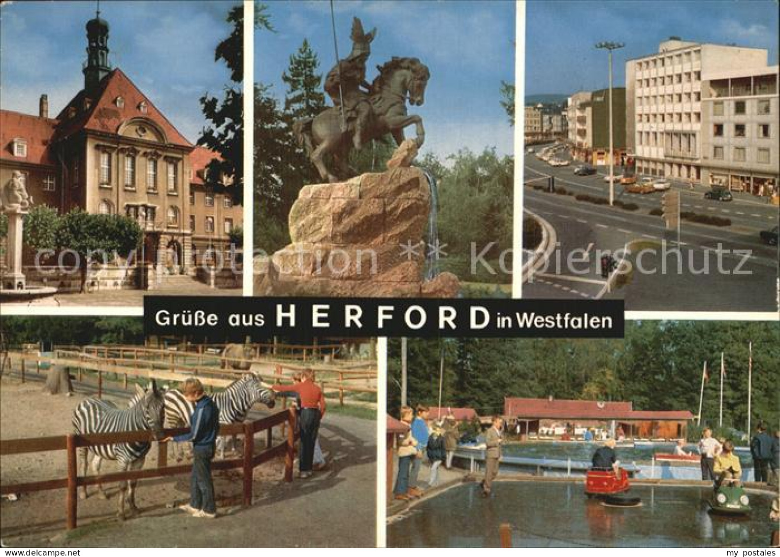 72579091 Herford Rathaus Wittekind-Denkmal Berliner-Platz Tierpark Herford - Herford