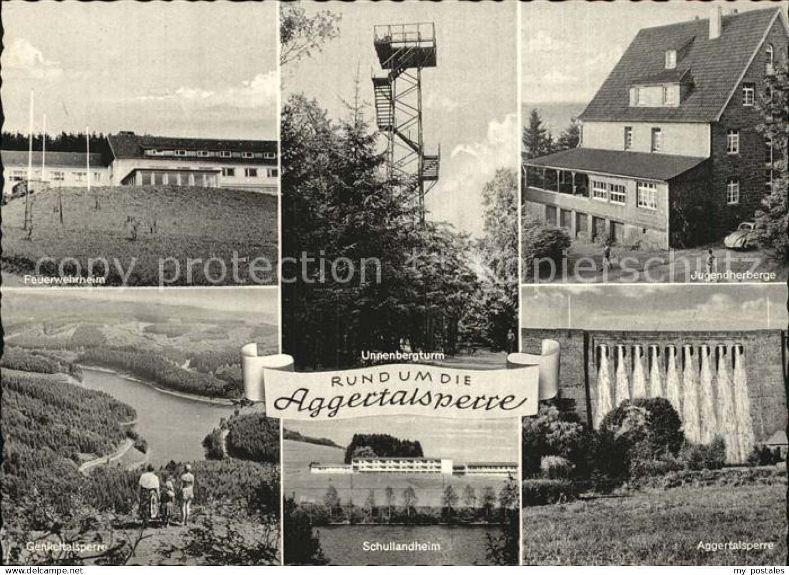 72578311 Aggertalsperre Feuerwehrheim Teilansicht Unnenbergturm Schullandheim Ju - Gummersbach