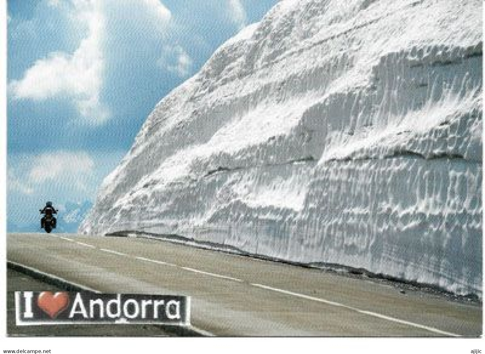 Europa 1986 On Postcard Snow Wall, Access Road To Andorra. Pas De La Casa (France-Andorra Border) - Gebruikt