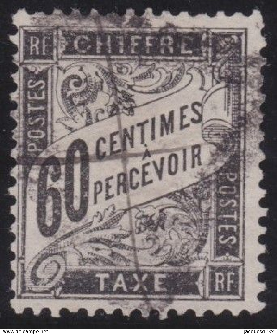 France  .  Y&T   .     Taxe  21  (2 Scans)   .   O      .    Oblitéré - 1859-1959 Gebraucht