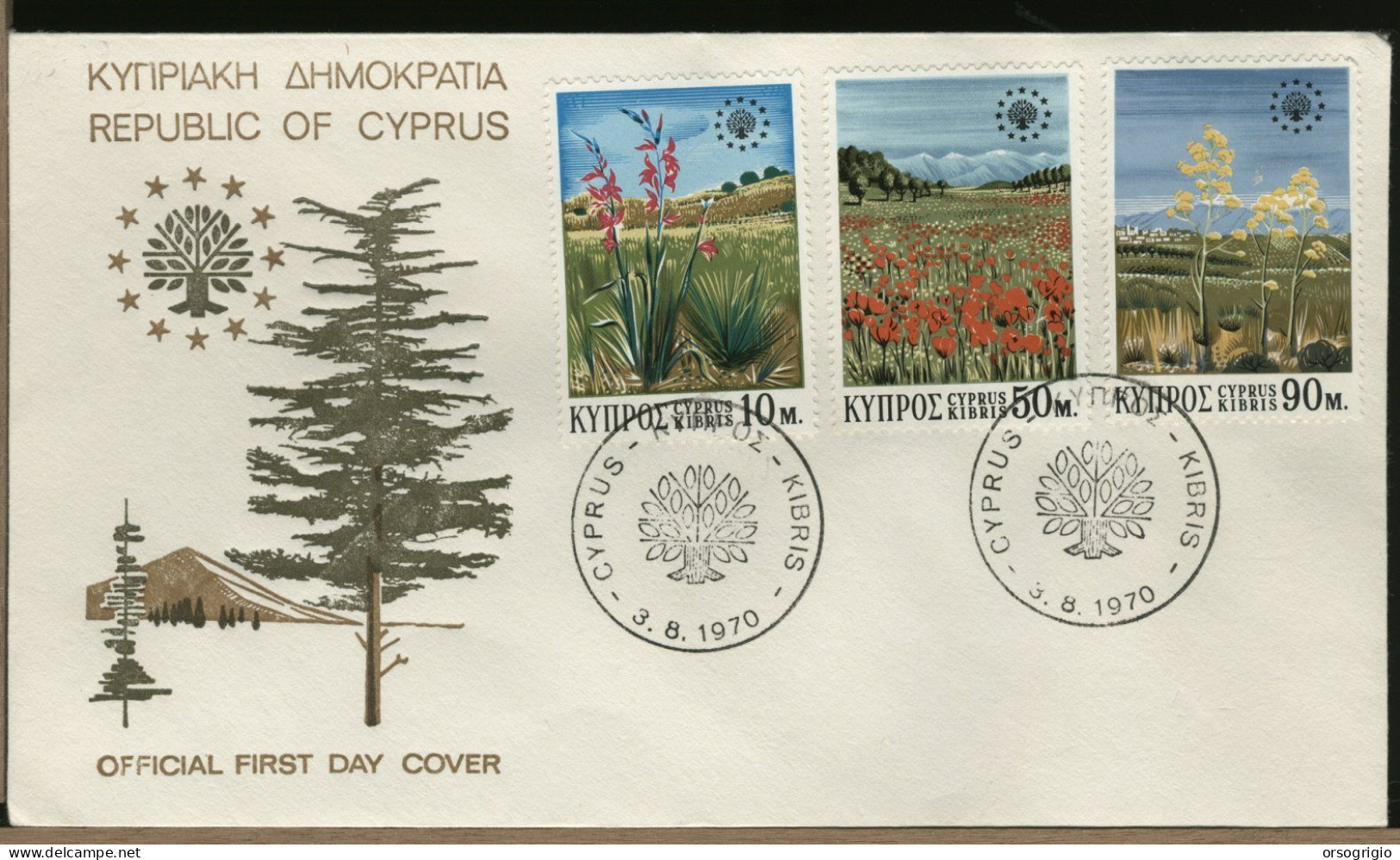 CIPRO  CYPRUS - FDC 1970  -  NATURA - Lettres & Documents