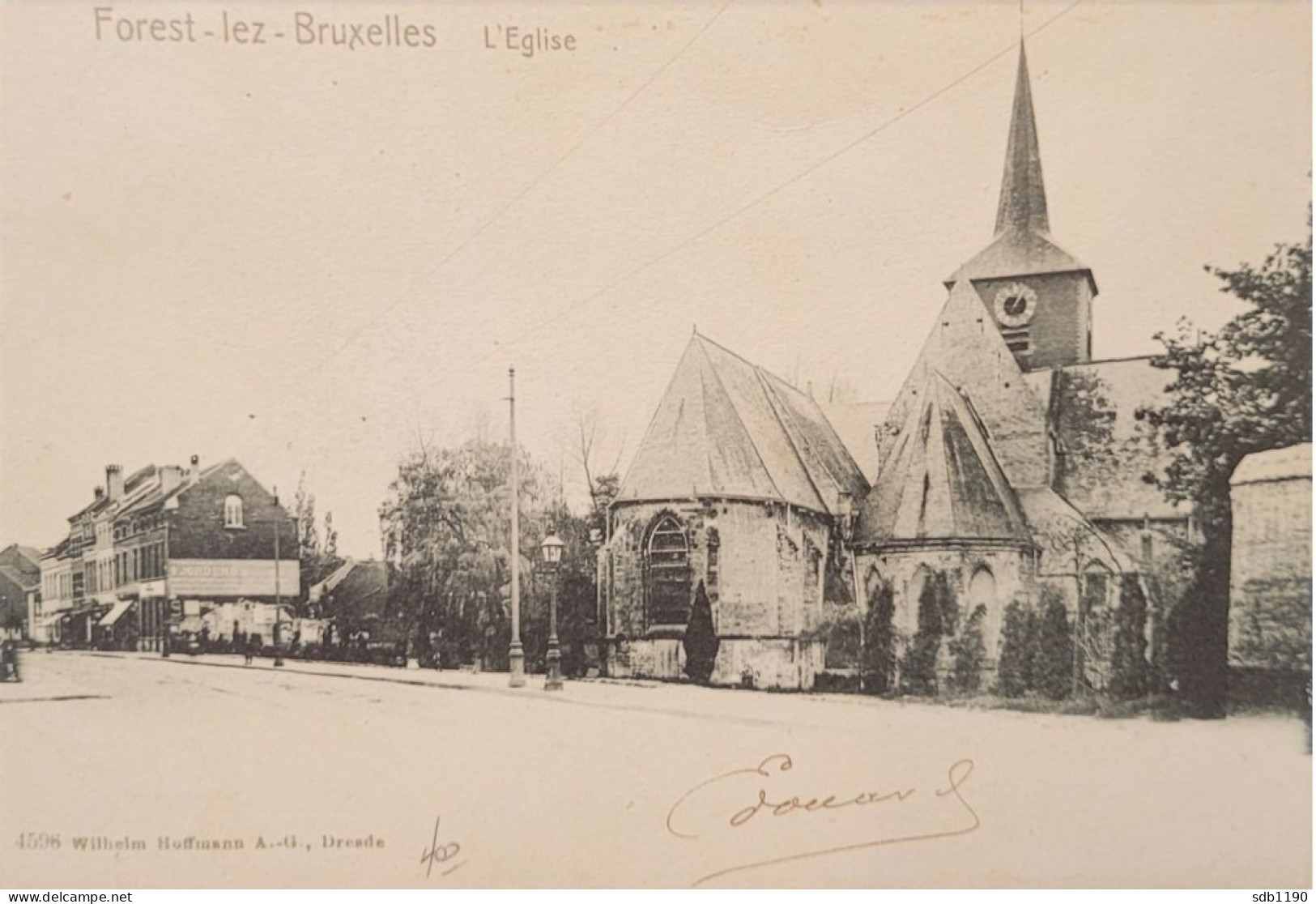 Forest-lez-Bruxelles - L'Eglise (4596 Wilhelm Hoffmann A.-G., Dresde), Circulée 190? - Vorst - Forest