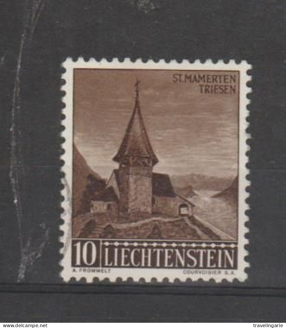 Liechtenstein 1957 St. Mamerten Chapel L Triesen 10 R ° Used - Oblitérés