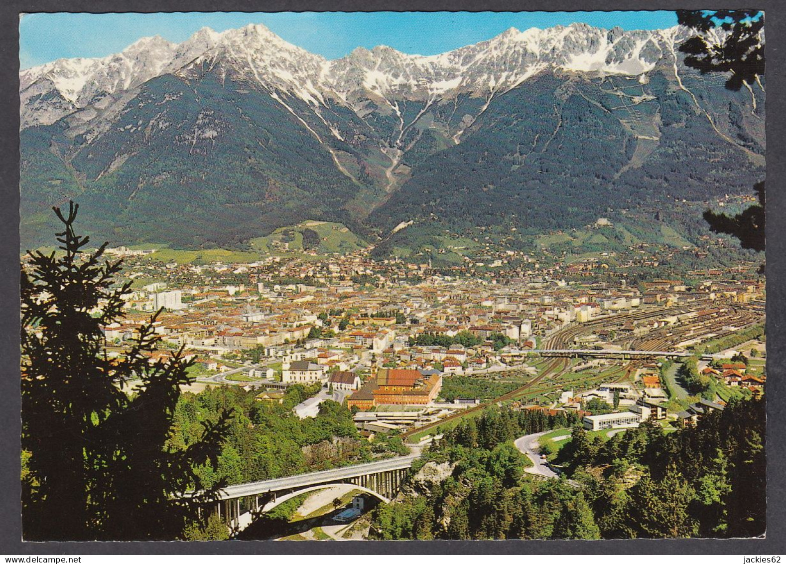 107597/ INNSBRUCK Gegen Die Nordkette, Blick Auf Die Bergiselbrücke Der Brenner Autobahn - Innsbruck