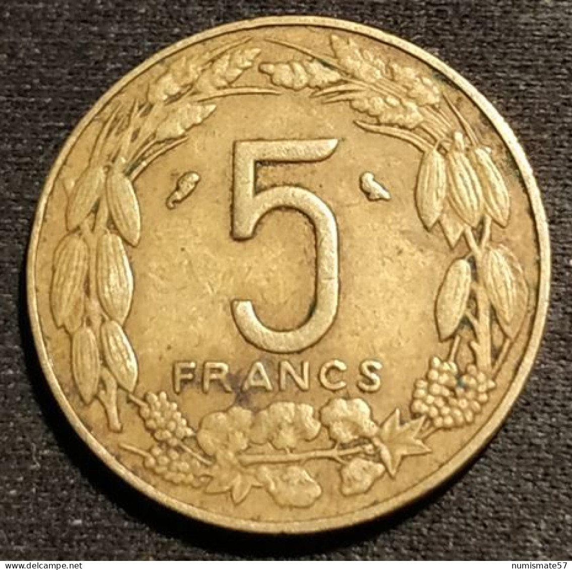 CAMEROUN - ETATS DE L'AFRIQUE EQUATORIALE - 5 FRANCS 1972 - KM 1a - Kameroen