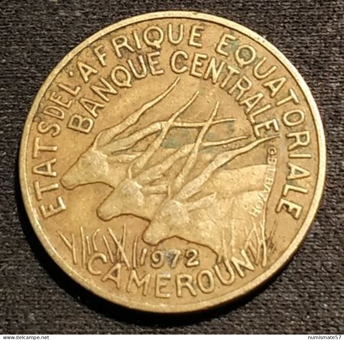 CAMEROUN - ETATS DE L'AFRIQUE EQUATORIALE - 5 FRANCS 1972 - KM 1a - Cameroun