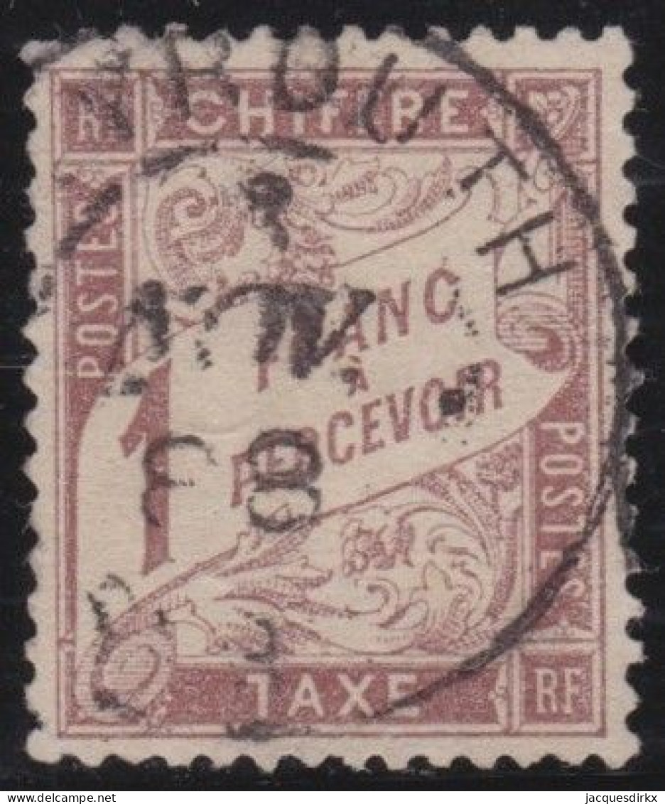 France  .  Y&T   .     Taxe  25  (2 Scans)   .   O      .    Oblitéré - 1859-1959 Used