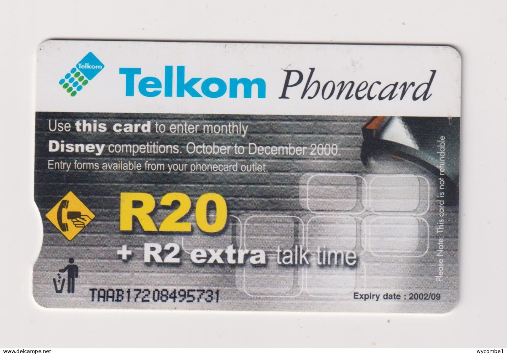 SOUTH  AFRICA - Disney Tigger Chip Phonecard - Zuid-Afrika