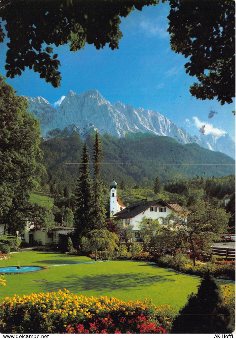 Zugspitzdorf Grainau / Oberbayern - Kurpark Mit Herrlicher Bergkulisse (905) - Zugspitze