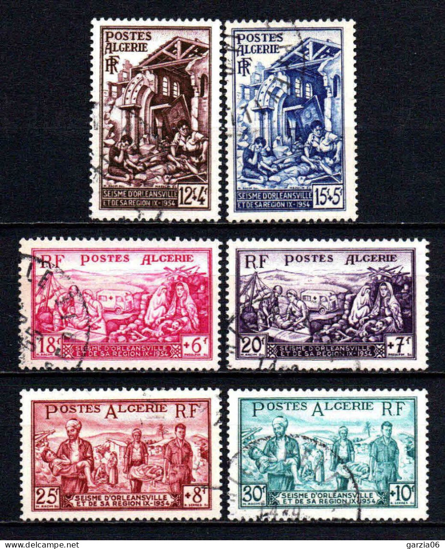 Algérie - 1954 - Au Profit Des Sinistrés D' Orléansville  - N° 319 à 324 -  Oblit  - Used - Used Stamps