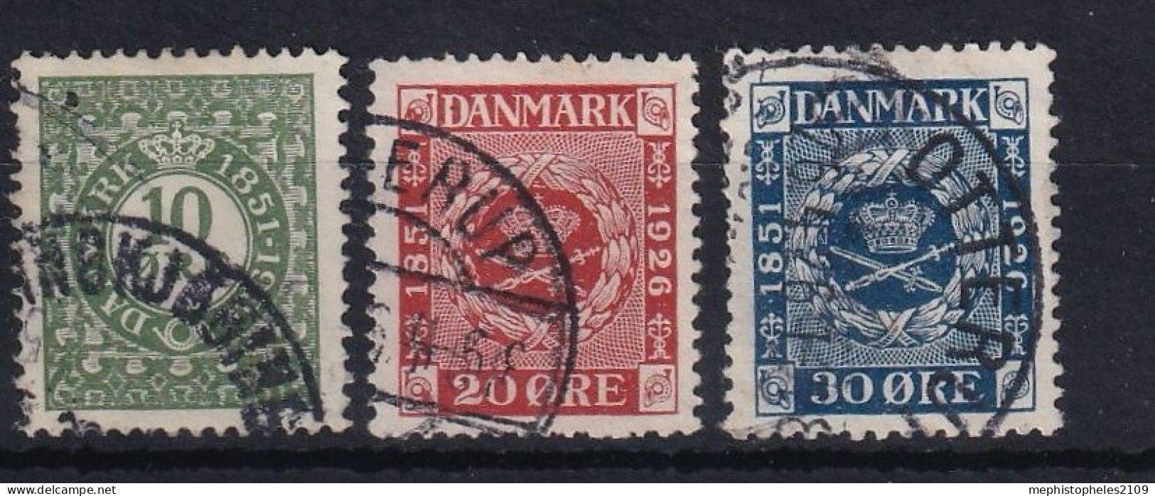 DENMARK 1926 - Canceled - Mi 153-155 - Used Stamps